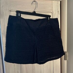 The Limited Black Lace High Waist Crochet with pockets Shorts Size 14